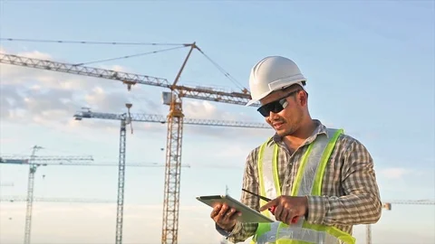Construction engineer Stock Footage 103494844
