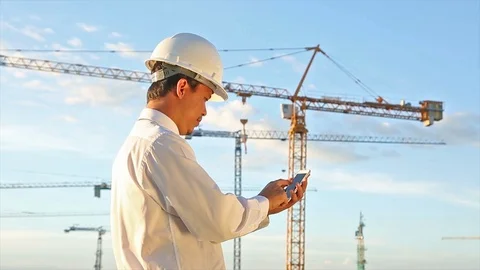 Construction engineer Stock Footage 103498814