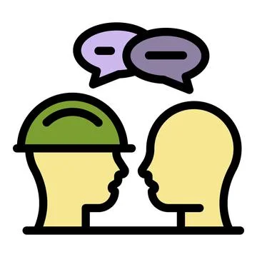 Construction engineer icon color outline vector Stock Illustration