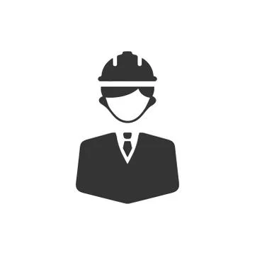 Construction Engineer Icon Stock Illustration