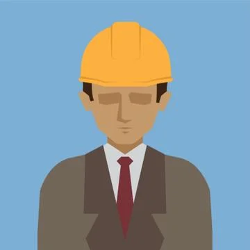 Construction Engineer Stock Illustration