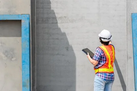 Construction Engineer Site Inspection Stock Photos