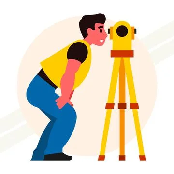 Construction-engineer-surveyor Stock Illustration