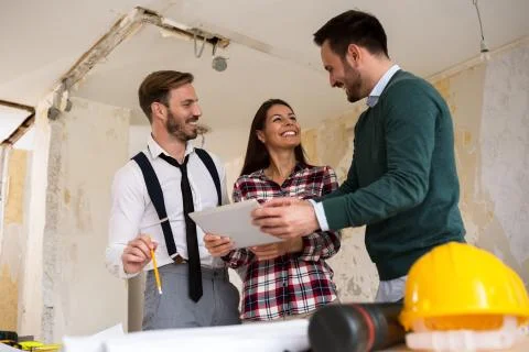 Construction engineer teamwork Foto stock