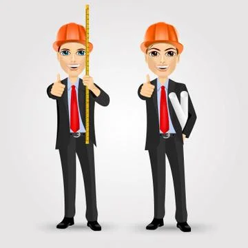 Construction engineer worker builder Illustrazione stock