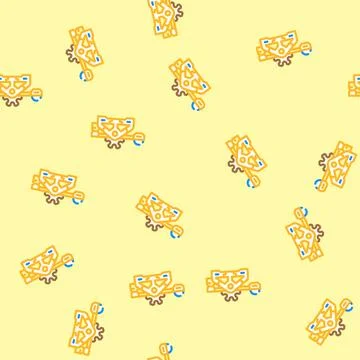Construction engineering set toy baby vector seamless pattern 스톡 일러스트