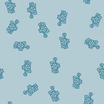 Construction engineering set toy baby line vector seamless pattern 스톡 일러스트