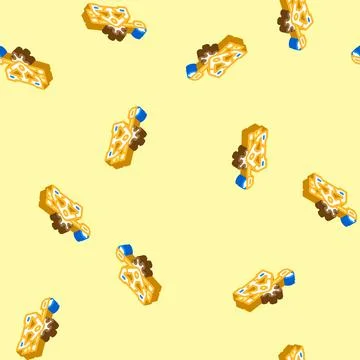 Construction engineering set toy baby isometric icon seamless pattern Stockillustratie