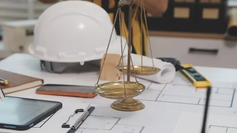 Construction engineers discussing project in office Stock Footage 331672898
