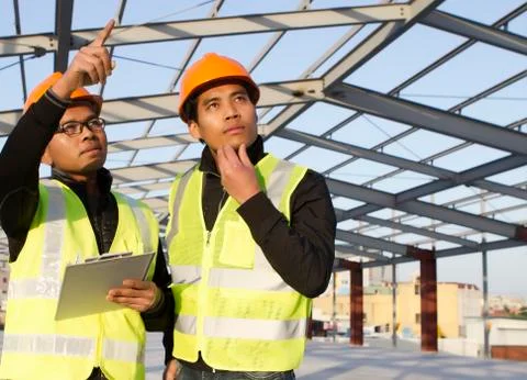 Construction engineers Foto stock