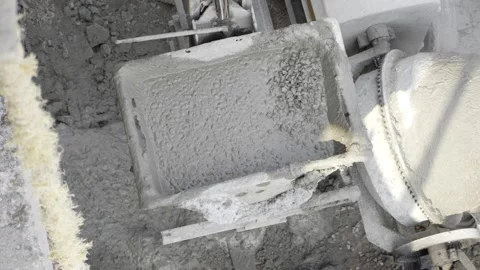 Construction Equipment in Action  Cement Mixer at Work Stock Footage 327542165