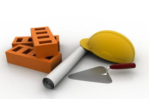 Construction equipment concept Free Stock Illustration