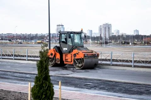 Construction equipment at the construction site Stock Photos