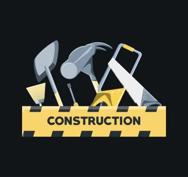 Construction equipment design Stock Illustration