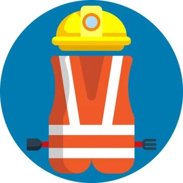Construction equipment Icon Isolated Vector Illustration vector illustration, Illustrazione stock