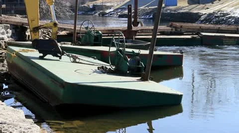 Construction Equipment in Water 01 Stock-Footage 10736374
