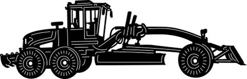 Construction Equipments Silhouette Stock Illustration