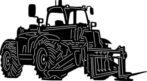 Construction Equipments Silhouette Stock Illustration
