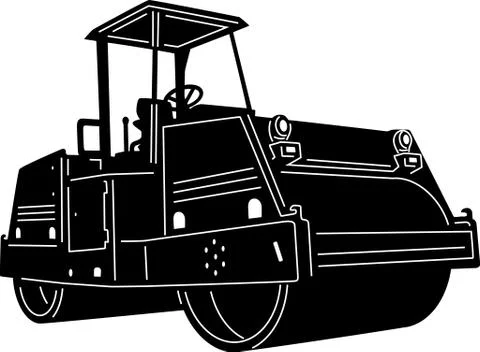 Construction Equipments Silhouette Stock Illustration