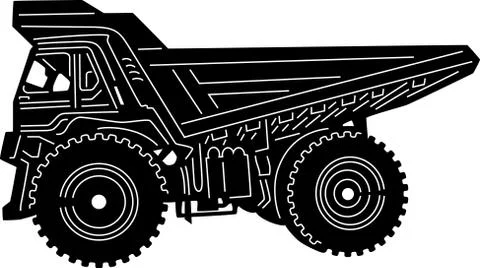 Construction Equipments Silhouette Stock Illustration