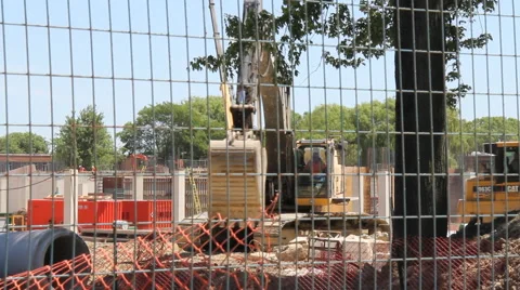 CONSTRUCTION EXCAVATOR 3 Video stock 42825027