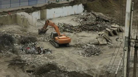 Construction excavator Video stock 11513906