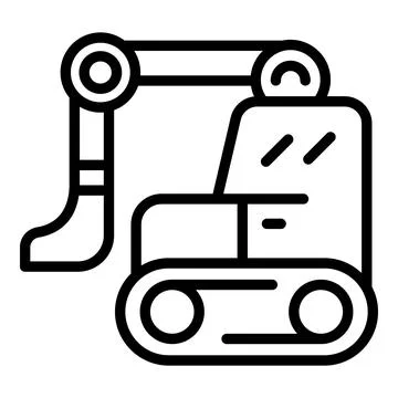 Construction excavator icon outline vector. Female engineer 스톡 일러스트