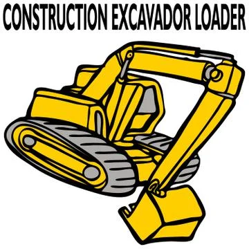 Construction excavator loader Stock Illustration