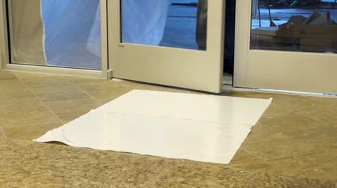 Construction exit dust pad Vídeos de archivo 27823384