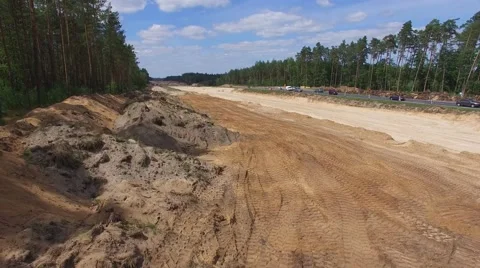 Construction of the expressway S7, Poland Stock Footage 61911513