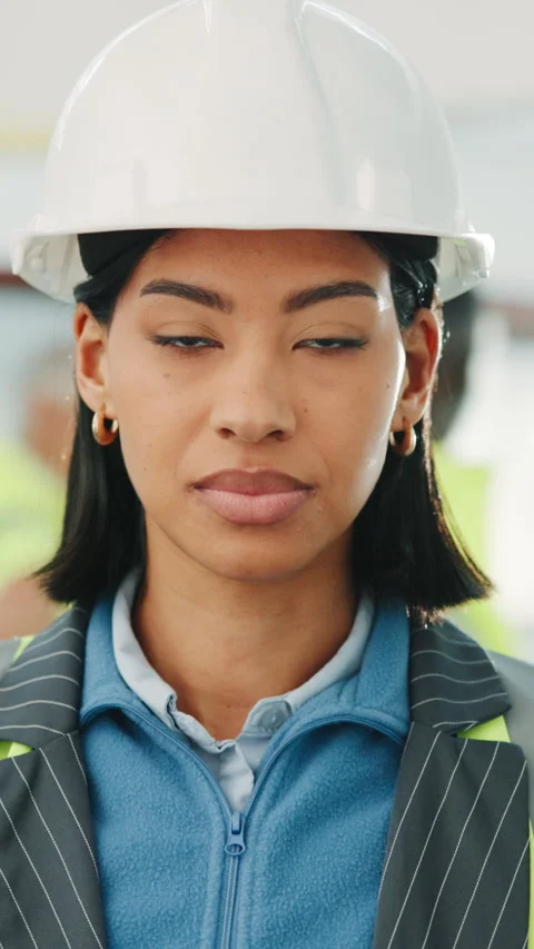 Construction, face or supervisor on site with pride, contractor or about us in Stock Footage 343710061