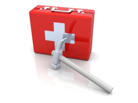 Construction first aid Stock Illustration