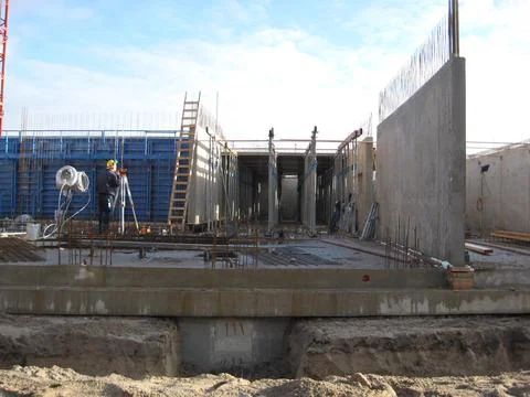 Construction of a flat Foto stock