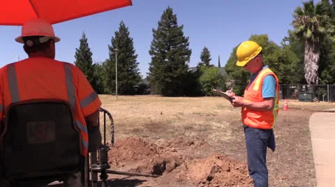 Construction foreman , equipment operator Stock Footage 26465435