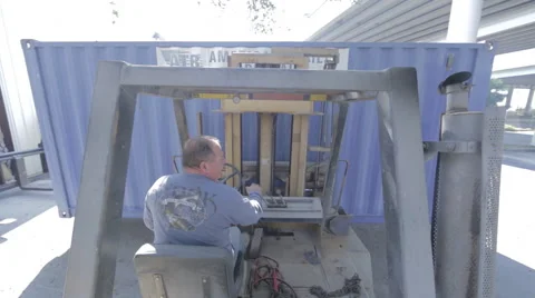 Construction Fork Lift Operator Time Lapse On Construction Site Stock Footage 46590453