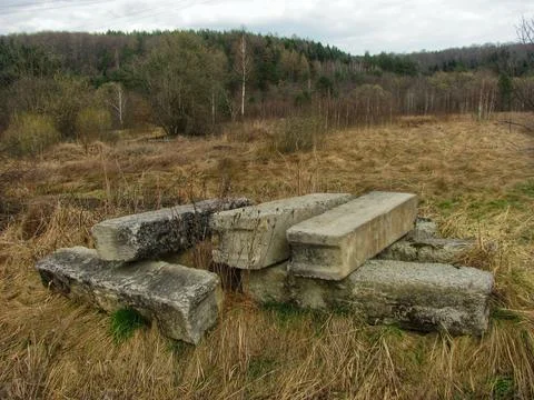 Construction Foundations Await Stock Photos