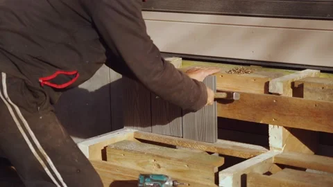 Construction of a frame house, construction of a house from wood Video stock 347452948
