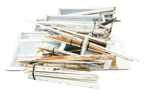 Construction garbage boardsn Stock Photos