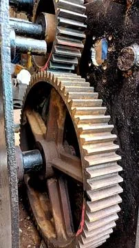 The construction of gears and transmissions. 写真素材