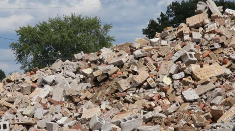 CONSTRUCTION GENERIC PILE OF RUBBLE Video stock 41797830