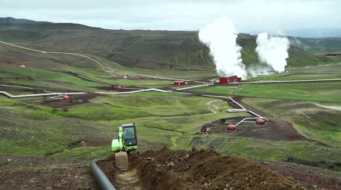 Construction of Geothermal plant pipeline Vidéo 44207978