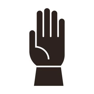 Construction glove sign Stock Illustration