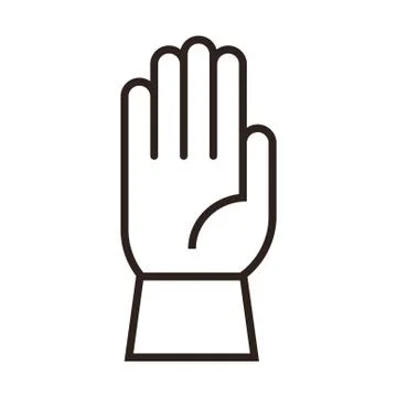 Construction glove sign Stock Illustration