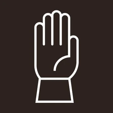 Construction glove sign Stock Illustration
