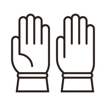 Construction glove sign Stock Illustration