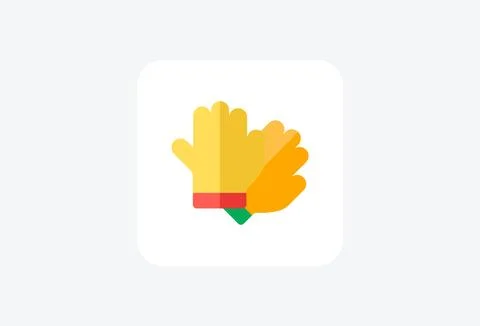 Construction, gloves fully editable vector fill icon Stock Illustration