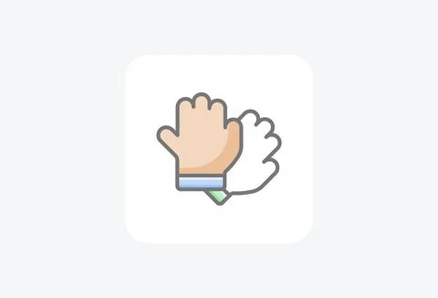 Construction, gloves fully editable vector fill icon Illustrazione stock