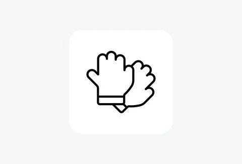 Construction, gloves fully editable vector fill icon Illustrazione stock