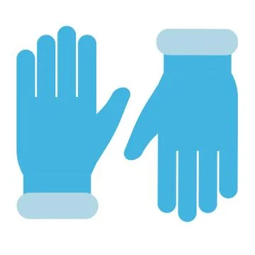 Construction gloves icon. Use for dish wash and disinfection. Stock Illustration