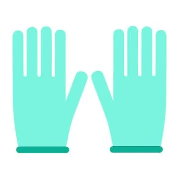 Construction gloves icon. Use for dish wash and disinfection. Stock Illustration